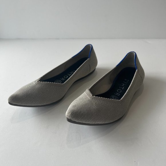Rothy's Shoes - Rothy's The Point Light Gray Pointed Toe Flats Size 7